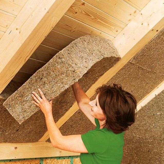 Flexible Fiber Wood Insulation FiberTherm Flex density 50kg/mc under roof insulation