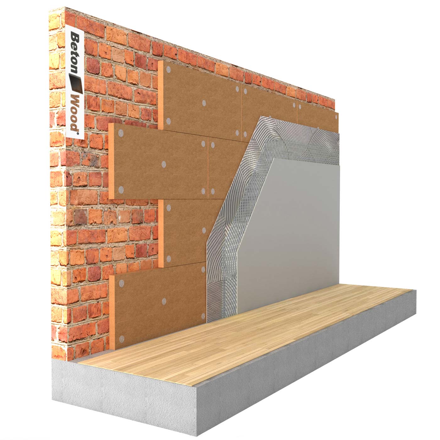 Internal thermal insulation system in Protect dry Fiber Wood