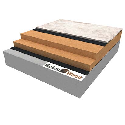 Dry screed with Fiber Wood Insulation Isorel