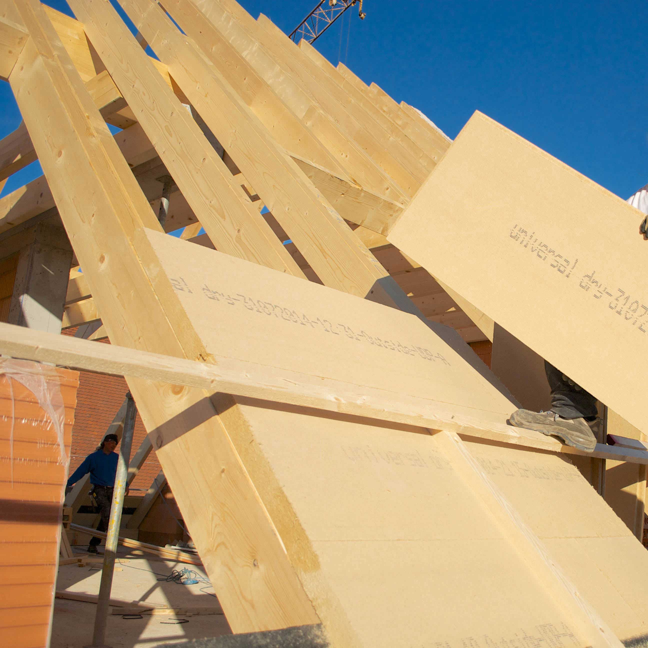 Fiber Wood Insulation FiberTherm Universal dry panels installation